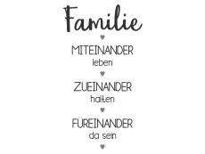 Wandtattoo Familien Miteinander Motivansicht