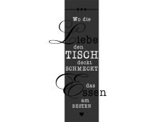 Wandtattoo Wandbanner Wo die Liebe Motivansicht