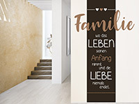 Wandtattoo Wandbanner Familie