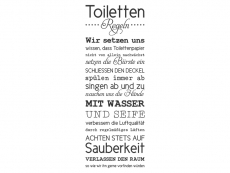 Wandtattoo Toilettenregeln Motivansicht