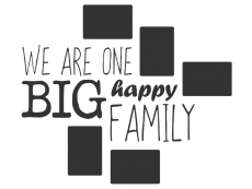 Wandtattoo Fotorahmen Big happy family Motivansicht