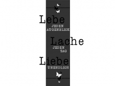 Wandtattoo Wandbanner Lebe Lache Liebe Motivansicht