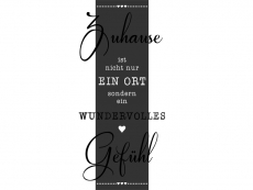 Wandtattoo Wandbanner Zuhause ist nicht nur ein Ort Motivansicht