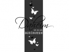 Wandtattoo Wandbanner Daheim Motivansicht