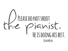 Wandtattoo Do not shoot the pianist Motivansicht