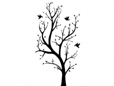 Wandtattoo Baum mit Vögeln Motivansicht