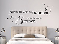 Wandtattoo Nimm dir Zeit mit Sternenhimmel