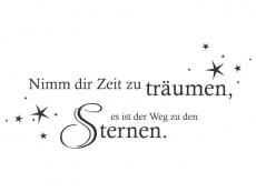 Wandtattoo Nimm dir Zeit mit Sternenhimmel Motivansicht