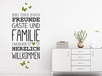 Wandtattoo Freunde Gäste und Familie