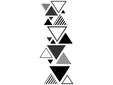 Wandtattoo Zweifarbiges Dreieck Ornament Motivansicht