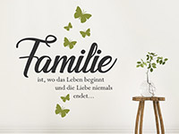 Wandtattoo Familie ist