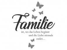 Wandtattoo Familie ist Motivansicht