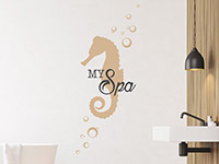 Wandtattoo My Spa mit Seepferdchen