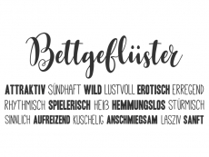 Wandtattoo Bettgeflüster Worte Motivansicht