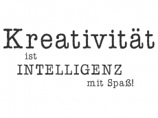 Wandtattoo Kreativität ist Intelligenz Motivansicht