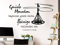 Wandtattoo Zitat Große Werke