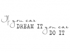 Wandtattoo Dream it, do it Motivansicht