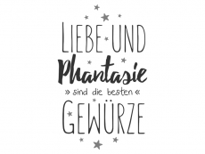 Wandtattoo Liebe und Phantasie Motivansicht