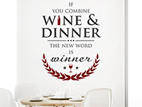 Wandtattoo Wine and dinner