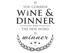 Wandtattoo Wine and dinner Motivansicht