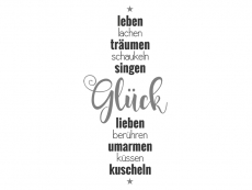 Wandtattoo Glücksworte Motivansicht