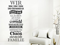 Wandtattoo Wir sind eine tolle Familie