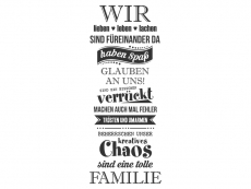 Wandtattoo Wir sind eine tolle Familie Motivansicht