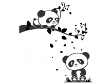 Wandtattoo Pandas Motivansicht