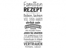 Wandtattoo Familienrezept Motivansicht