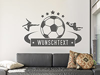 Wandtattoo Fußball mit Ortsname