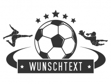 Wandtattoo Fußball mit Ortsname Motivansicht