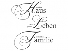 Wandtattoo Haus Leben Familie Motivansicht