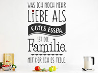 Wandtattoo Was ich noch mehr liebe als gutes Essen