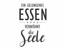 Wandtattoo Ein gelungenes Essen Motivansicht