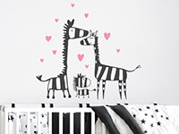 Wandtattoo Zebra Familie