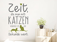 Wandtattoo Zeit mit Katzen