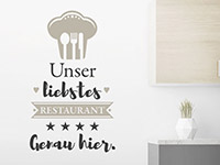 Wandtattoo Unser liebstes Restaurant