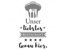 Wandtattoo Unser liebstes Restaurant Motivansicht