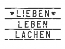 Wandtattoo Lieben Leben Lachen Lightbox Stil Motivansicht