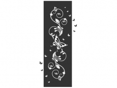 Wandtattoo Wandbanner Schmetterlingsornament Motivansicht