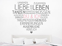 Wandtattoo Romantikherz