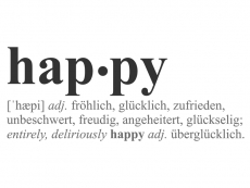 Wandtattoo Happy Dictionary Motivansicht