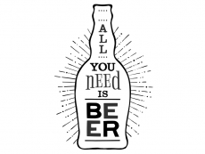 Wandtattoo All you need is beer Motivansicht