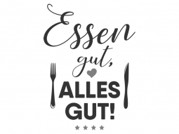 Wandtattoo Essen gut alles gut Motivansicht