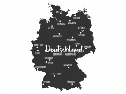 Wandtattoo Deutschland Karte Motivansicht