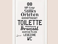 Wandtattoo Toilettenbegriffe