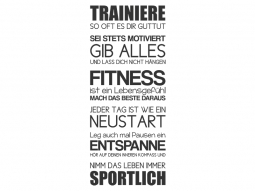 Wandtattoo Trainiere Sportlich Motivansicht