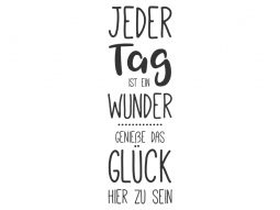 Wandtattoo Jeder Tag ist ein Wunder Motivansicht