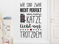 Wandtattoo Unsere Katze liebt uns