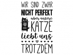 Wandtattoo Unsere Katze liebt uns Motivansicht